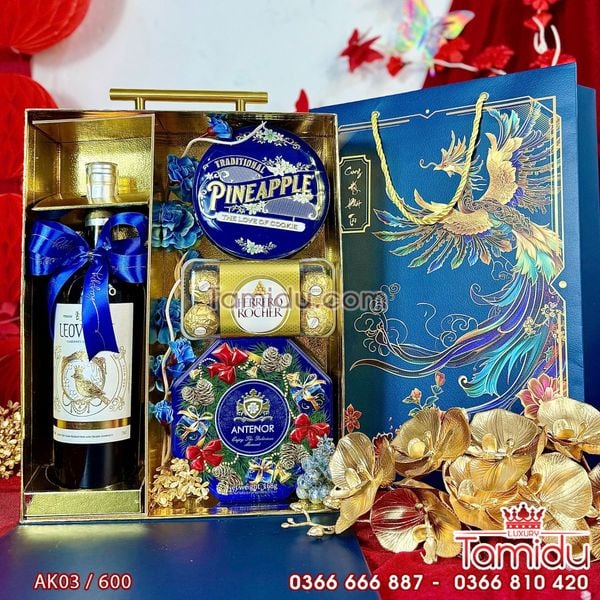 Set Giỏ Quà Cung Hỷ Phát Tài - Quà Tết Cầu Phúc, May Mắn