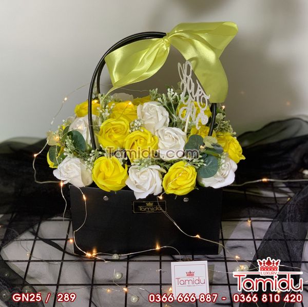 GIỎ QUAI NGANG HOA HỒNG SÁP ĐẸP NHẤT - MẪU QUÀ TẶNG KHÔNG THỂ THIẾU TRONG CÁC DỊP LỄ