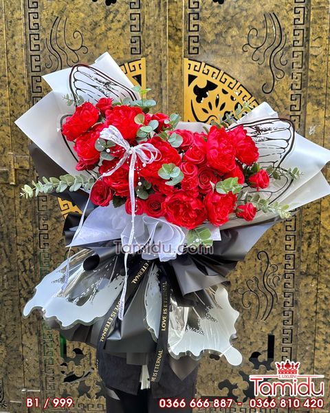 Bó Hoa sáp Cánh Bướm Xòe hotrend B1