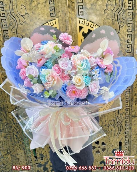 Bó Hoa sáp Cánh Bướm Xòe hotrend B3