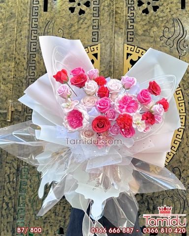 Bó Hoa sáp Cánh Bướm Xòe hotrend B7