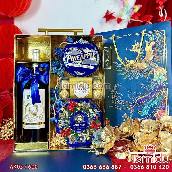 Set Giỏ Quà Cung Hỷ Phát Tài - Quà Tết Cầu Phúc, May Mắn