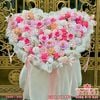 Bó Hoa Sáp Hình Tim Tone màu pastel, style vườn hoa ngọt ngào