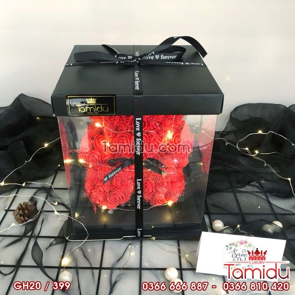 Gấu Bông Hoa Hồng 20cm - Shop Bán Gấu Hoa Đẹp Giá Rẻ Nhất ở TPHCM