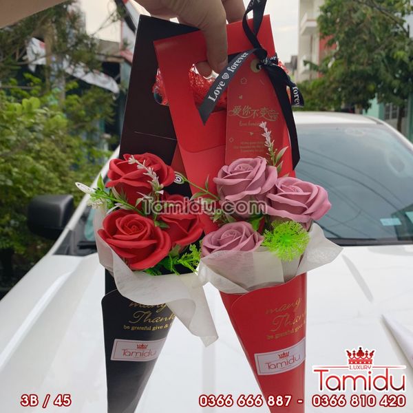MẪU 3 BÔNG HỒNG SÁP THƠM CẦM TAY SANG TRỌNG - MẪU QUÀ TẶNG DỄ THƯƠNG ĐẸP NHẤT