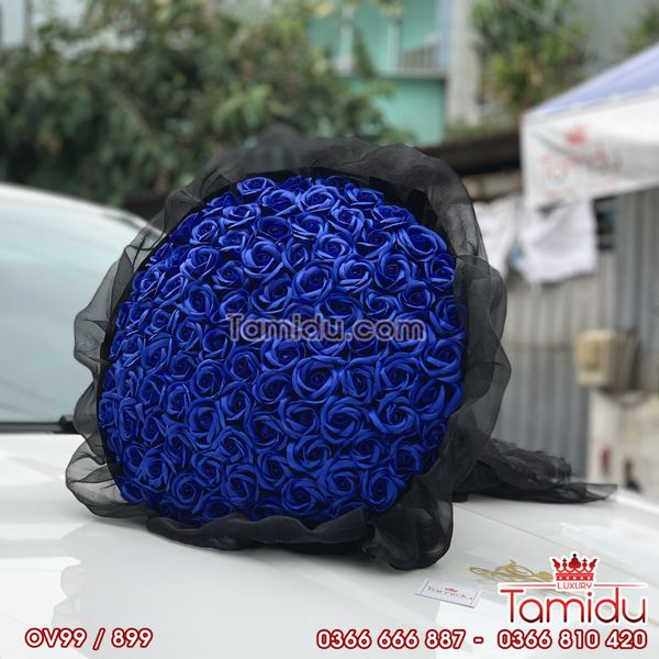 BÓ HOA SÁP THƠM 99 BÔNG BỌC VOAN