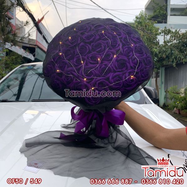 BÓ HOA HỒNG SÁP THƠM CAO CẤP - MẶC KỆ THẾ GIỚI  ANH CHỈ CẦN TÌNH YÊU CỦA EM