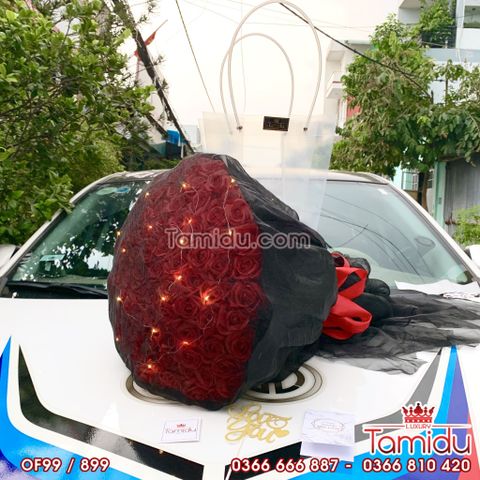 hoa hồng sáp 99 bông