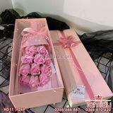 Hộp hoa sáp 11 bông màu hồng