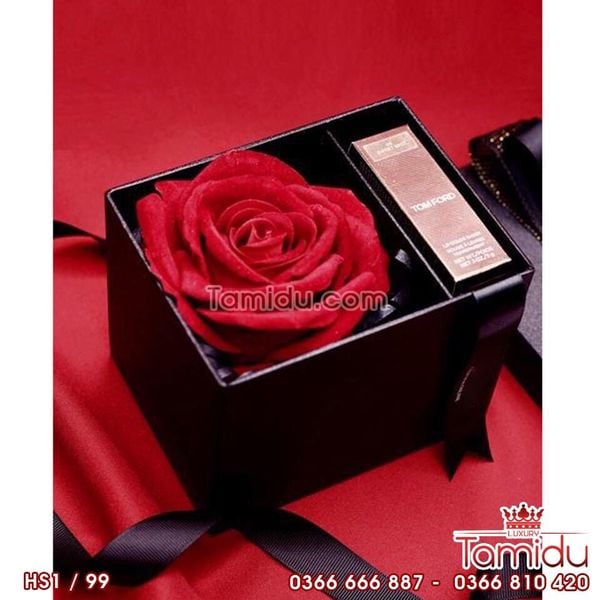 HỘP 1 BÔNG HOA HỒNG VẢI QUÀ TẶNG BẠN ĐẸP NHẤT