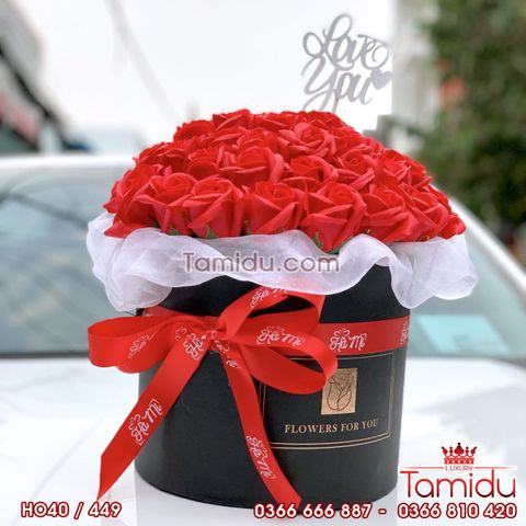 Hộp Trụ Hoa Hồng Sáp Vĩnh Cửu Siêu Đẹp & Sang Trọng