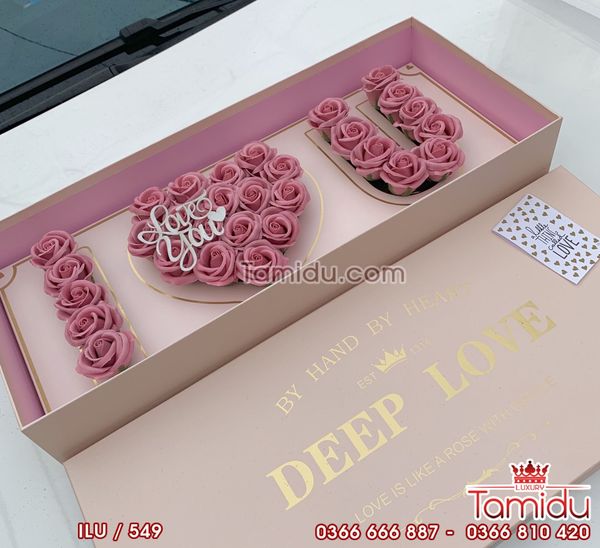 HỘP HOA SÁP I LOVE U QUÀ TẶNG ĐẸP & HOT NHẤT
