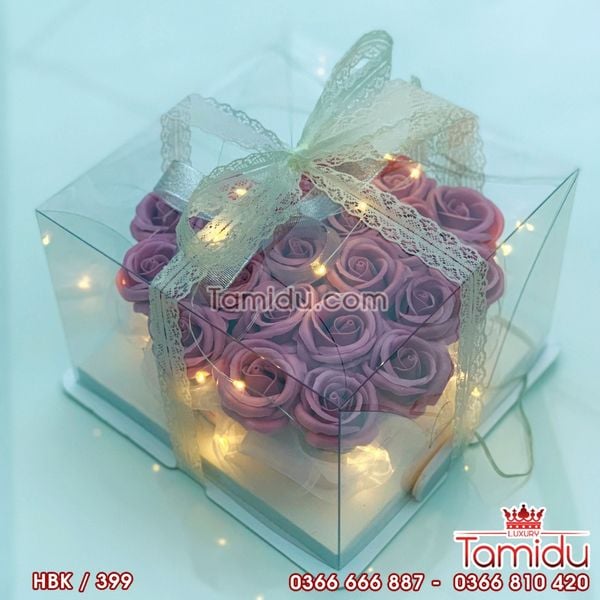 HỘP HOA HỒNG SÁP THƠM SIÊU ĐẲNG CẤP - MẪU MỚI NHẤT NAM NAY