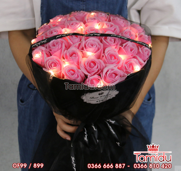 Hoa Hồng Sáp Thơm 99 Bông Cao Cấp Đủ Màu