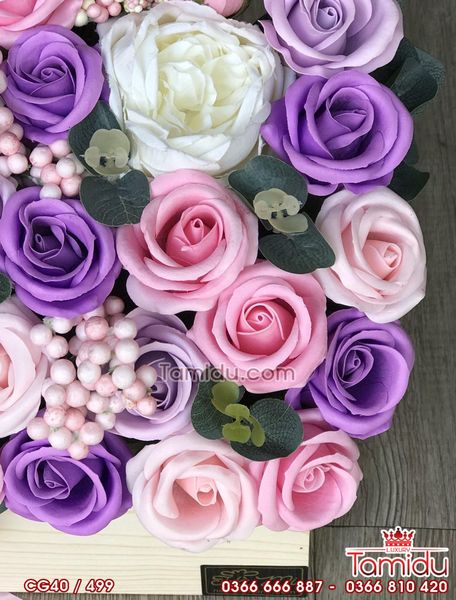 Chậu Gỗ Hoa Hồng Sáp Thơm Vĩnh Cửu - Quà Tặng Mẹ , Tặng Vợ Đẹp Ý Nghĩa Nhất