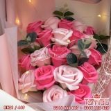 Hộp Hoa Sáp 21 Bông Màu Hồng