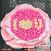 Bó hoa hồng sáp 99 bông I LOVE YOU Hồng