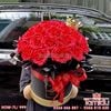 Hộp Trụ Hoa Hồng Sáp Cánh Tim Cao Cấp