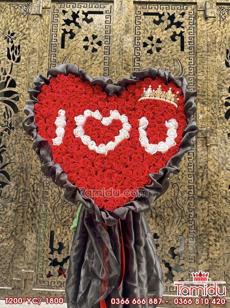Bó Hoa Hồng Sáp 200 bông I LOVE U