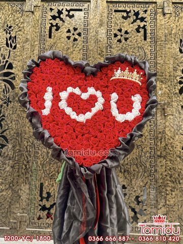 Bó Hoa Hồng Sáp 200 bông I LOVE U