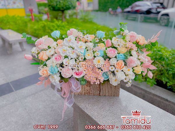Vườn hoa pastel nhẹ nhàng say đắm