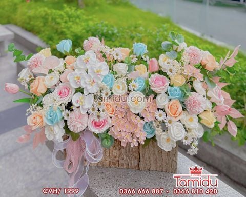 Vườn hoa pastel nhẹ nhàng say đắm