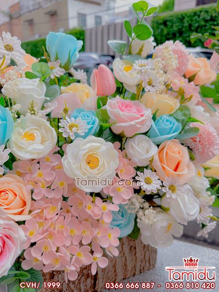 Vườn hoa pastel nhẹ nhàng say đắm