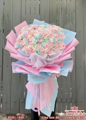 Bó Hoa Hồng Pastel dạ quang