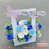 Giỏ hoa hồng nhẹ nhàng, tinh tế
