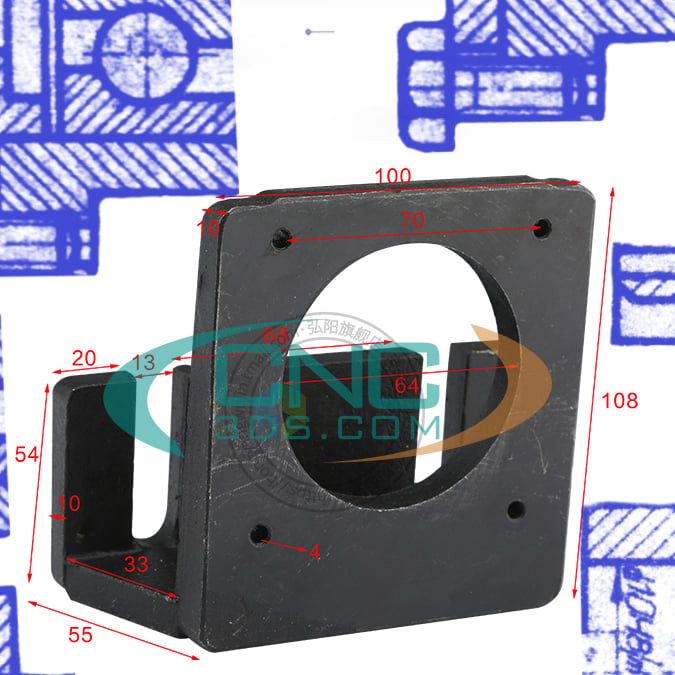 Gá động cơ bước cho bộ bánh răng nhựa