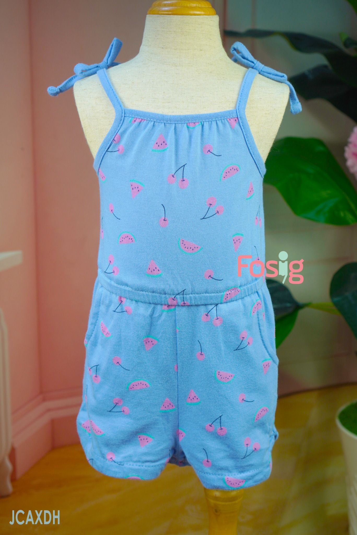  [17-19kg] Romper Jumpsuit Đùi Bé Gái CJ - Xanh Dưa Hấu 