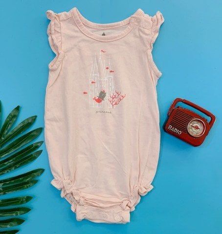  [3-6m] Bodysuit Cánh Tiên Bé Gái GP - Hồng Lâu Đài 