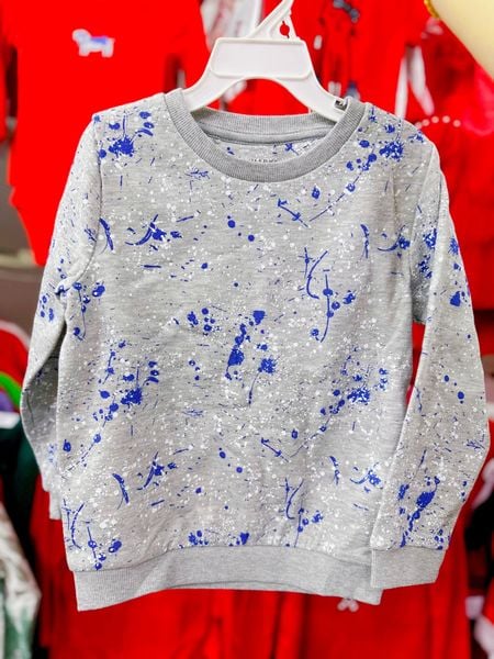  [11-12kg; 13-16kg ; 18-20kg] Áo Nỉ Tay Dài Bé Trai Primark - Xám Sơn Màu 