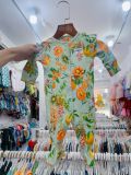  [4-14kg] Sleepsuit Có Vớ Cúc Bấm Bé Gái NXT - Xanh Hoa Cam 