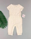  [0-6m, 9-12m] Jumpsuit Bé Gái romper dài - Kem Da Beo 