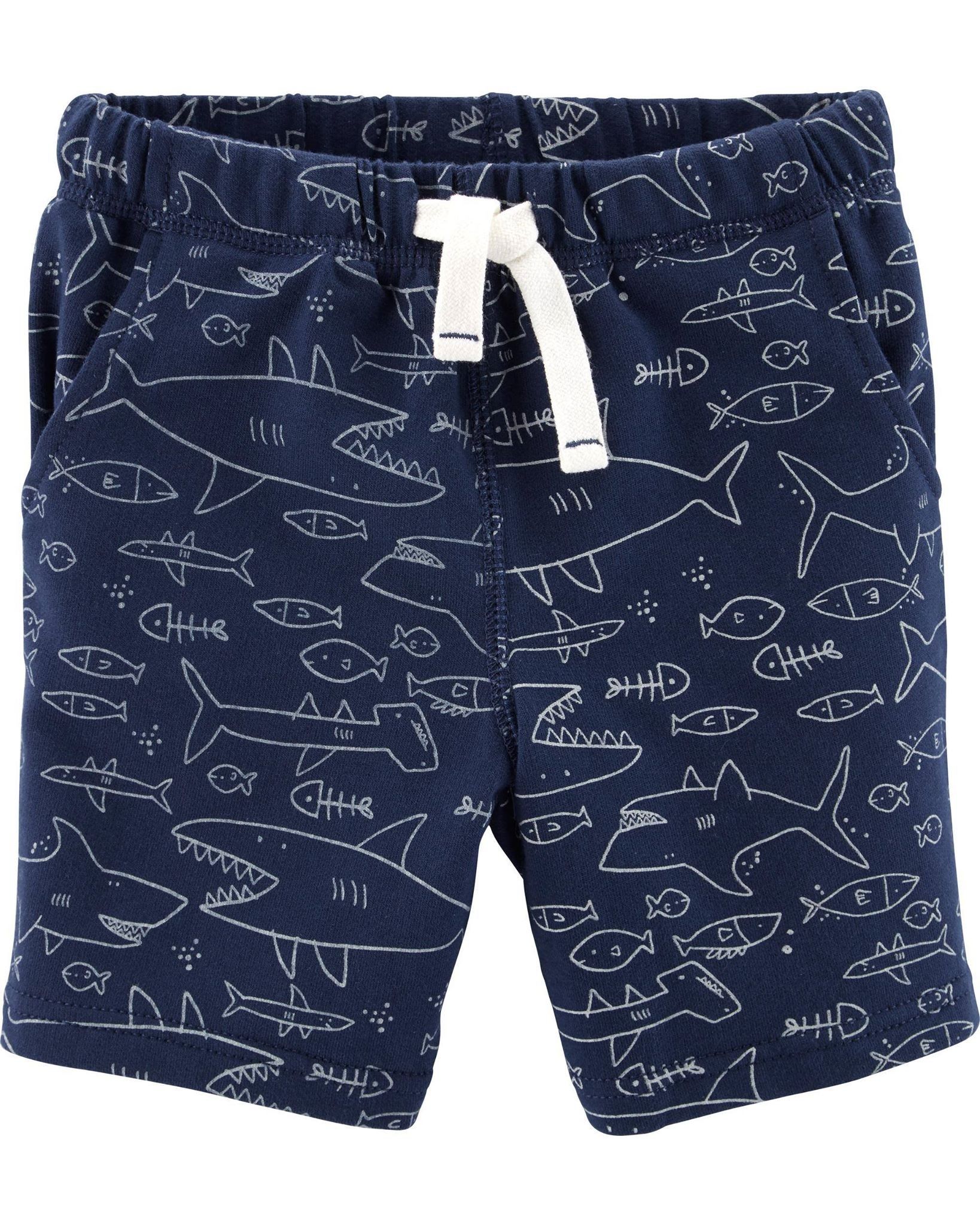  [3m-6m] Quần Short Da Cá Bé Trai Cter - Navy Cá Mập 