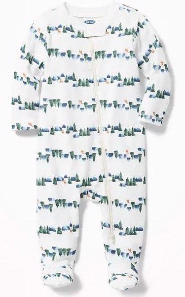  [5-7kg] Sleepsuit Khóa Kéo Có Vớ Bé Trai ON - Trắng Nai Vàng 