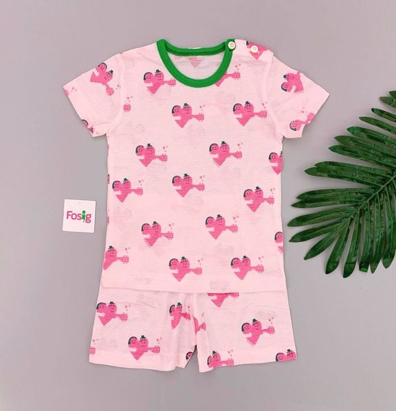  [12-13kg; 16-18kg] Đồ Bộ Baby Ruri [Girl] - Hồng Tim 