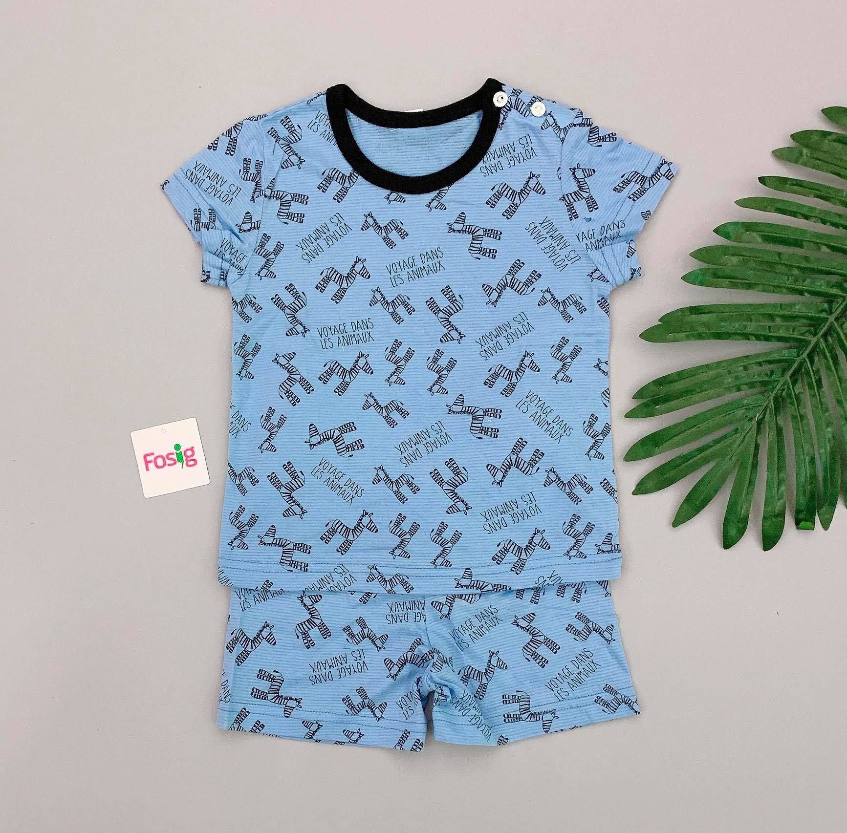  [12-13kg, 19-25kg] Đồ Bộ Baby Ruri [Boy] - Xanh Ngựa Vằn 