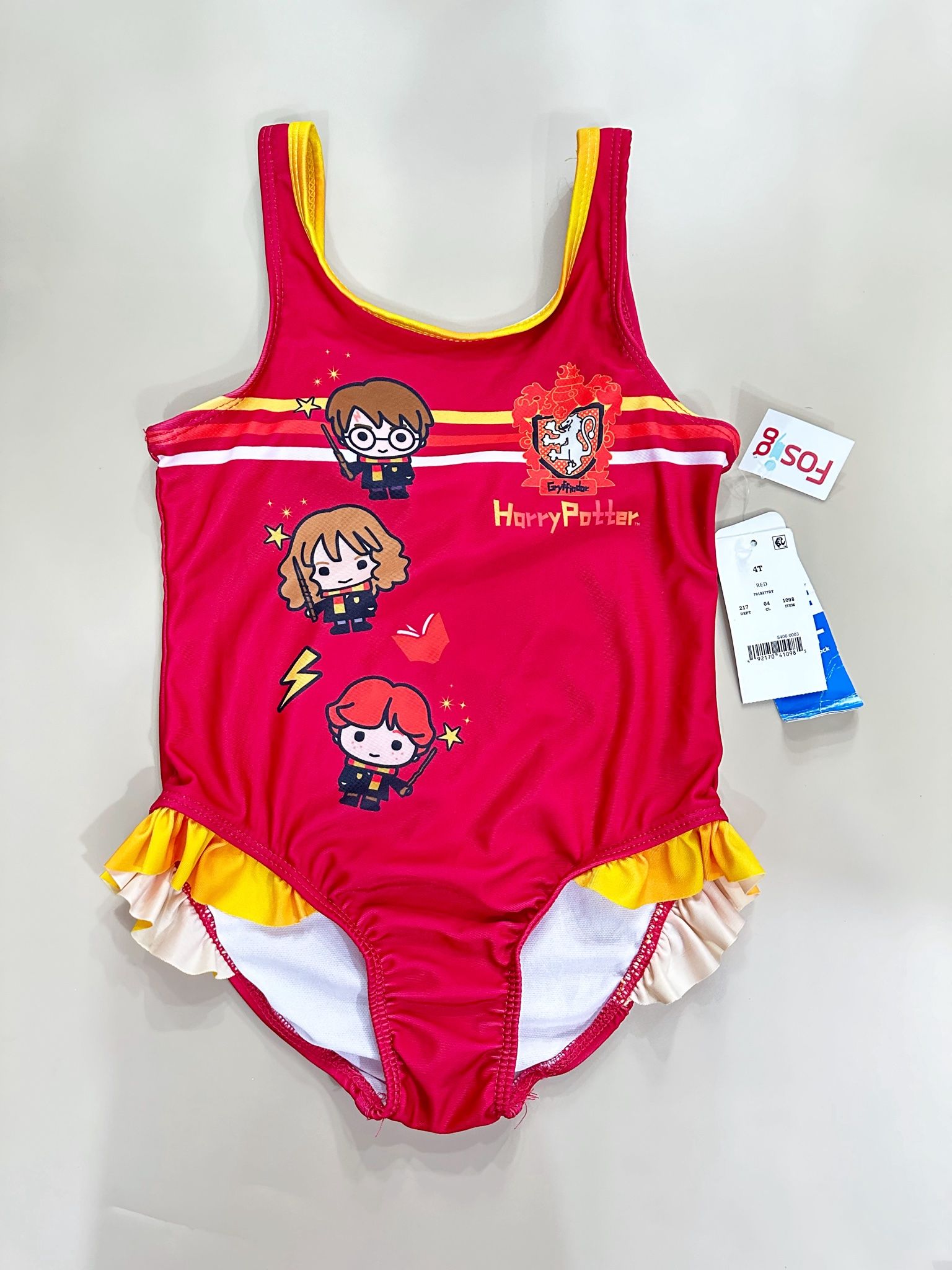  [9-15kg] Đồ Bơi Bé Gái - Đỏ Harry Potter 