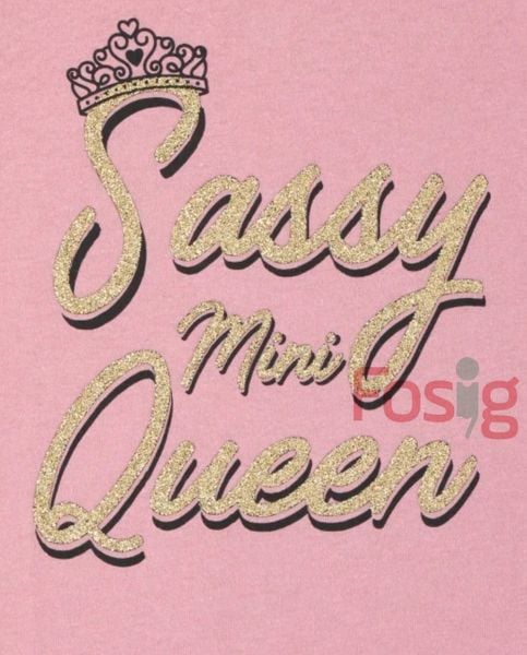  15-16kg Áo Thun Tay Dài Bé Gái PL - Hồng Nhạt Sassy 