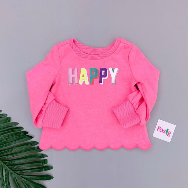  [14-15kg] Áo Da Cá Tay Dài Baby Gp [Girl] - Hồng Happy 