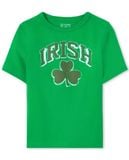  45-50kg XL Áo thun tay ngắn bé trai PL- Xanh lá Irish AT32 