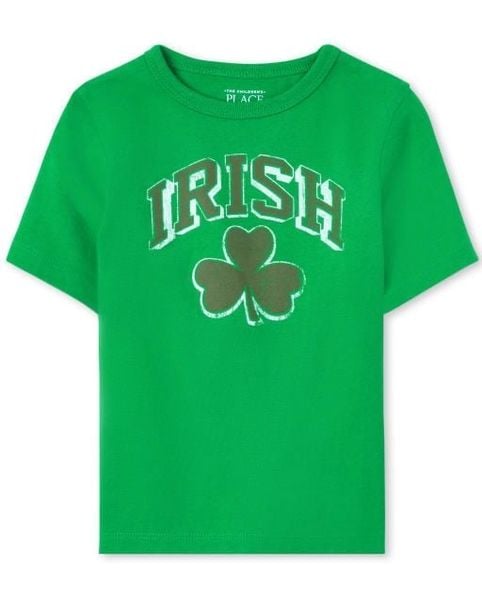 45-50kg XL Áo thun tay ngắn bé trai PL- Xanh lá Irish AT32 
