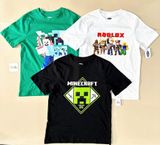  25-30kg; 35-45kg XS-2XL Set 3 áo ROBLOX, áo minecraft tay ngắn xịn. Tự tin, Cực ngầu- S3A17 