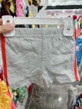  [3-9m] Quần Short Cotton Bé Trai QSBT - Xám Viền Đỏ 