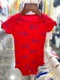  [4-7.5kg; 3m-9m] Bodysuit Tay Ngắn Bé Trai Cter50 - Đỏ Xe Cứu Hỏa 
