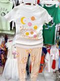  6-9kg;  14-15kg; 18-19kg Set 2 đồ bộ tay ngắn quần dài cho bé gái-S2b02G 