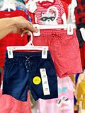 18m-4T Set 2 quần short kaki bé trai có dây rút thật- S2Q01 