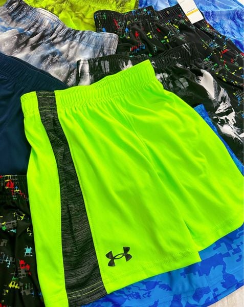  [14-22kg] Quần Short Thun Sport Bé Trai Under - XL Viền Đen 